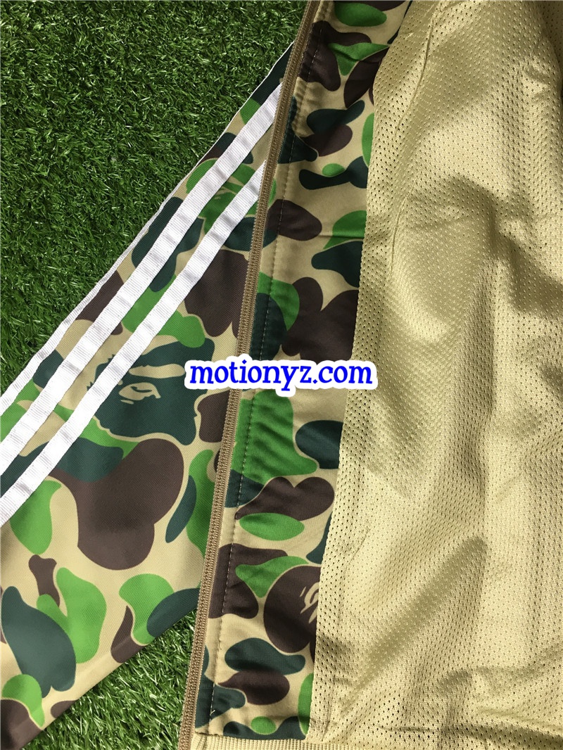 Original Adidas Bathing Ape Bape Jacket Green